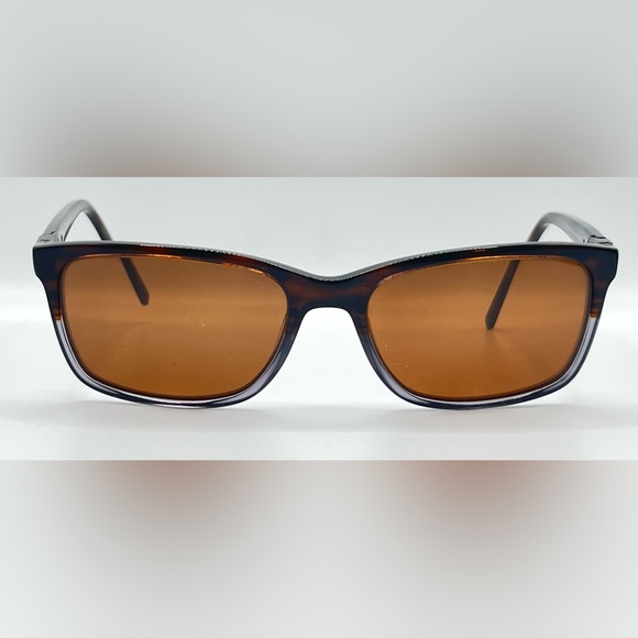 Geoffrey Beene G517 Brown Gray Gradient Square Sunglasses Frames Only - Picture 3 of 8